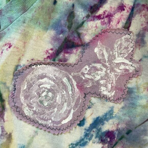 Madam P Upcycled Tie Dye Cropped T-Shirt - Medium - Picture 5 of 9